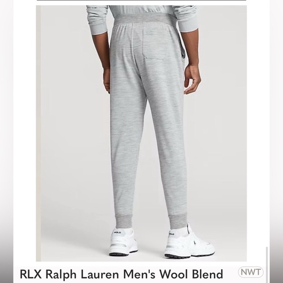RLX Ralph Lauren Wool blend French Terry Jogger Gray Sweatpants. - Picture 2 of 11